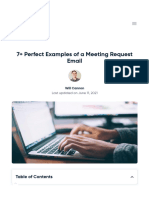 7+ Perfect Examples of A Meeting Request Email - UpLead