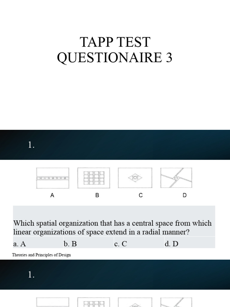 TAPP Test: Spatial Organization Concepts | PDF | Lighting
