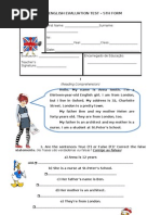 English Evaluation Test - 5Th Form: (Reading Comprehension)