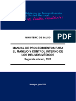 Manual de Procedimientos Para El Manejo y Control Interno de Los Insumos Médicos Con RMA