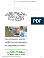 B S e T 6 Tips That Will Help You Write The Perfect Sales Email To Get A Meeting - RooJet