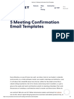 B e S T Cabinet - 5 Meeting Confirmation Email Templates