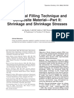 Bicalho Part 2 Incremental Filling Technique and Composite Material-Part II- Shrinkage and Shrinkage Stresses
