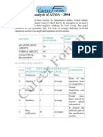 Analysis of ATMA - 2004