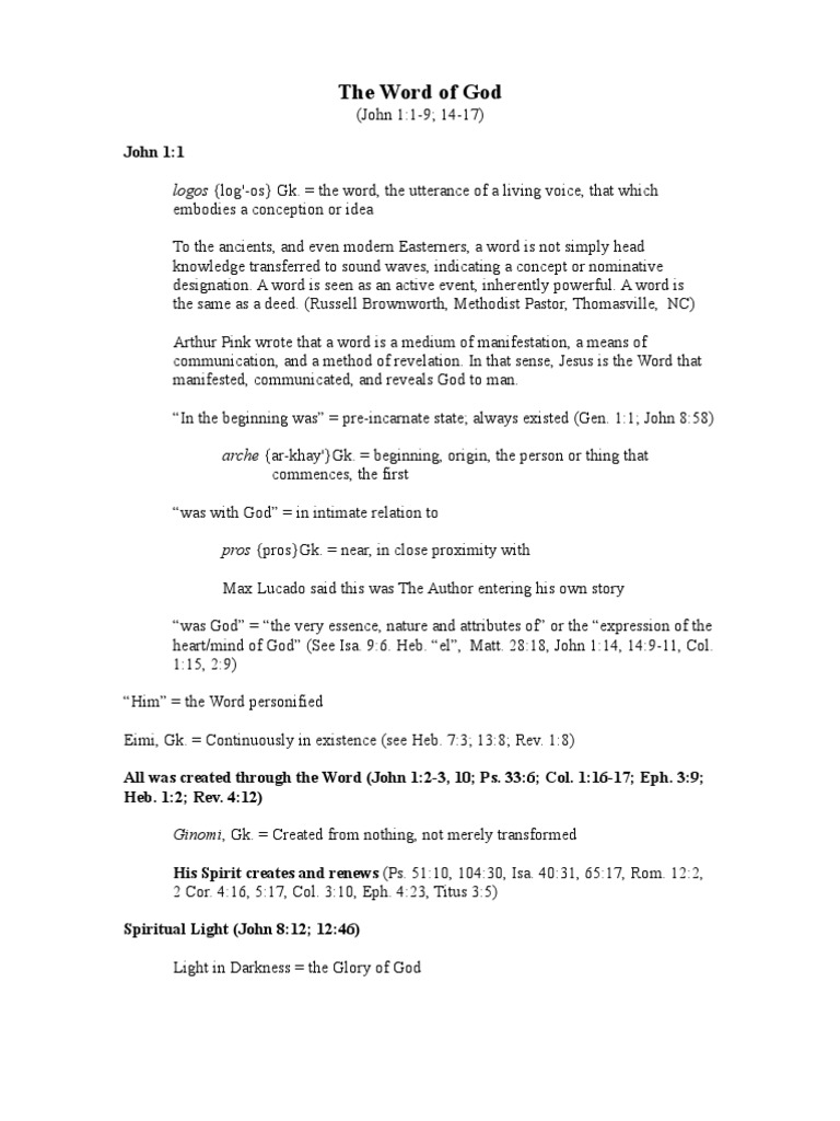 The Word of God PDF Confession (Religion) Grace In Christianity