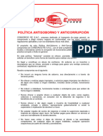 Politicas Antisoborno y Anticorrupción Consorcio RD Sac