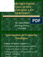 INSTRUMENTOS DE EVALUACIÓN PSICOLÓGICA EN GERIATRÍA