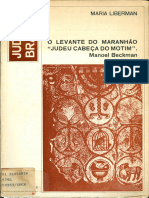 Maria Liberman - O Levante Do Maranhão "Judeu Cabeça Do Motim" Manoel Beckman