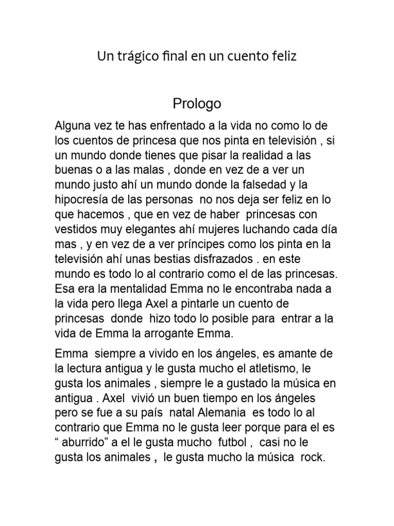 Un Tragico Final en Un Cueno Feliz | PDF