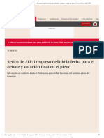 Retiro de AFP - Congreso Definió Fecha para Debate y Votación Final en El Pleno - TU-DINERO - GESTIÓN