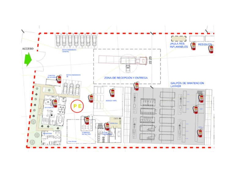 LAYOUT ubicación extintores | PDF