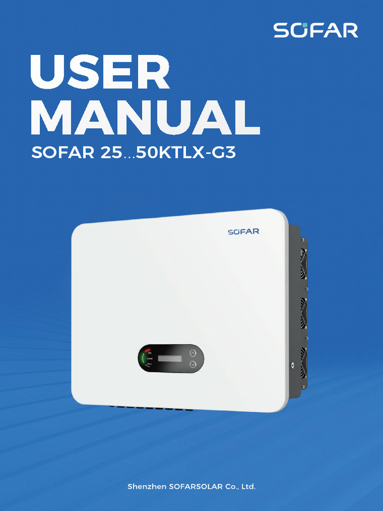 SOFAR 25-50KTLX-G3 - User Manual - 2023-12-14 - V1.4 - en-EU | PDF ...