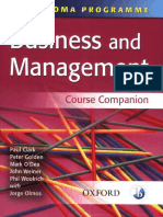 Business and Management - Course Companion - Clark, Golden, O'Dea, Weiner, Woolrich and Olmos - First Edition - Oxford 2009