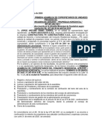 Convocatoria Asamblea 22 de Marzo 2020