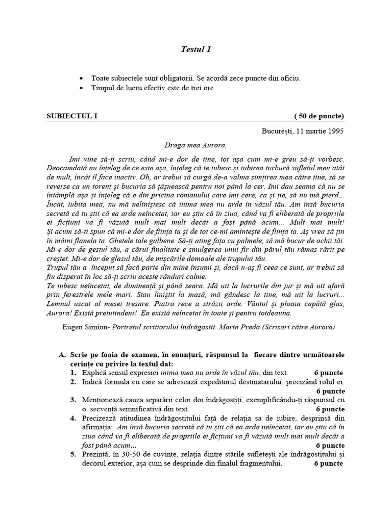 14 Testul 1 | PDF