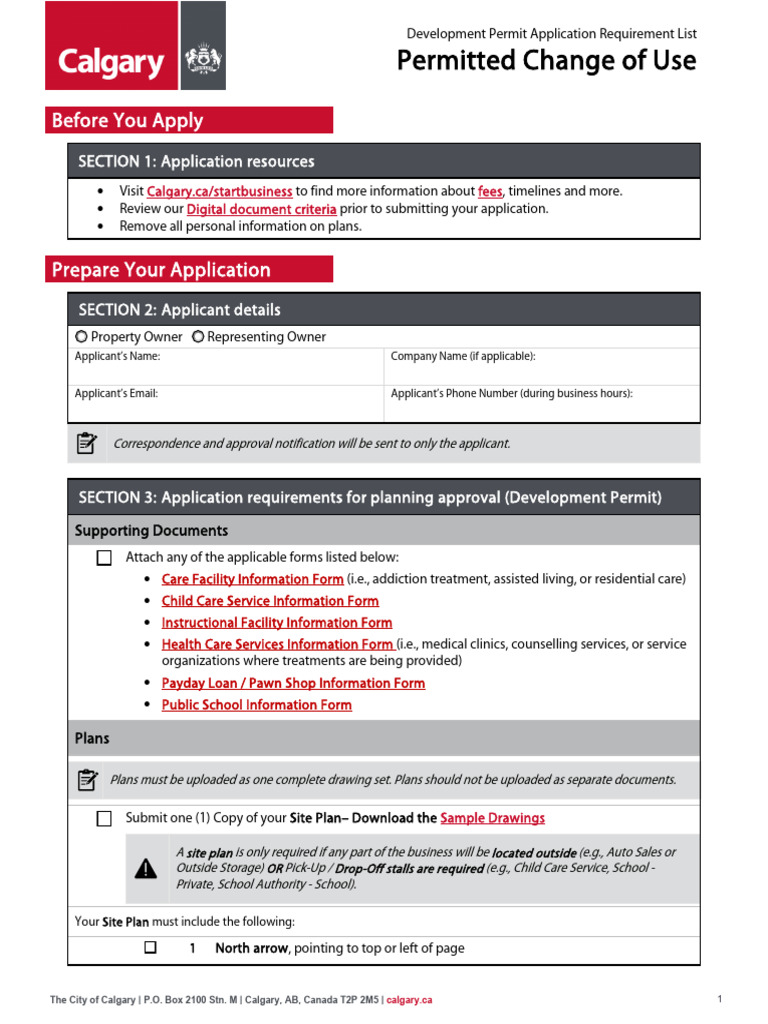 Calgary Development Permit Application Guide | PDF | Business