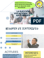 La Elección Vocacional y El Adolescente