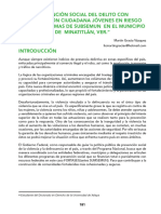 15 Prevencion Social Del Delito Con Participacion Ciudadana Jovenes en Riesgo para Programas de Subsemun en El Municipio de Minatitlán Ver."