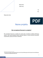 W1 - Plan Zarządzania Finansami W Projekcie - Przykład
