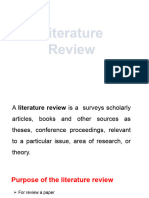 1 - First Lecture Literature Review