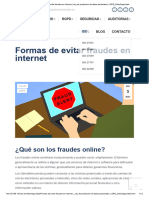 Formas de Evitar Fraudes en Internet