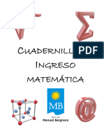 Cuadernillo Ingreso Matemática