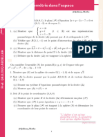 Exercice D'entraînement 3 Géométrie Dans L'espace
