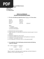 Econometrics - Sheet 2A - MR - 2024