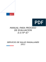 Manual Del Decreto Supremo Nc2ba 67 Ac3b1o 2011 Servicio de Salud Magallanes