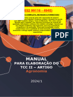 Resolução - (032 99116 - 4945) - Manual Para Elaboração Do Tcc II – Artigo - Agronomia