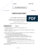 E2: Mathématiques I: Exercice #1 (5 Points)