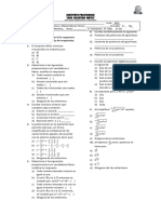 Evaluacion de Matematicas 9°