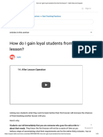 How Do I Gain Loyal Students From The First Lesson - Italki Help and Support