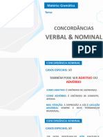 Concordância Nominal - Parte 4 - Concordância Verbal - Parte 1