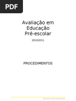 Avaliação em Educação Pré-escolar