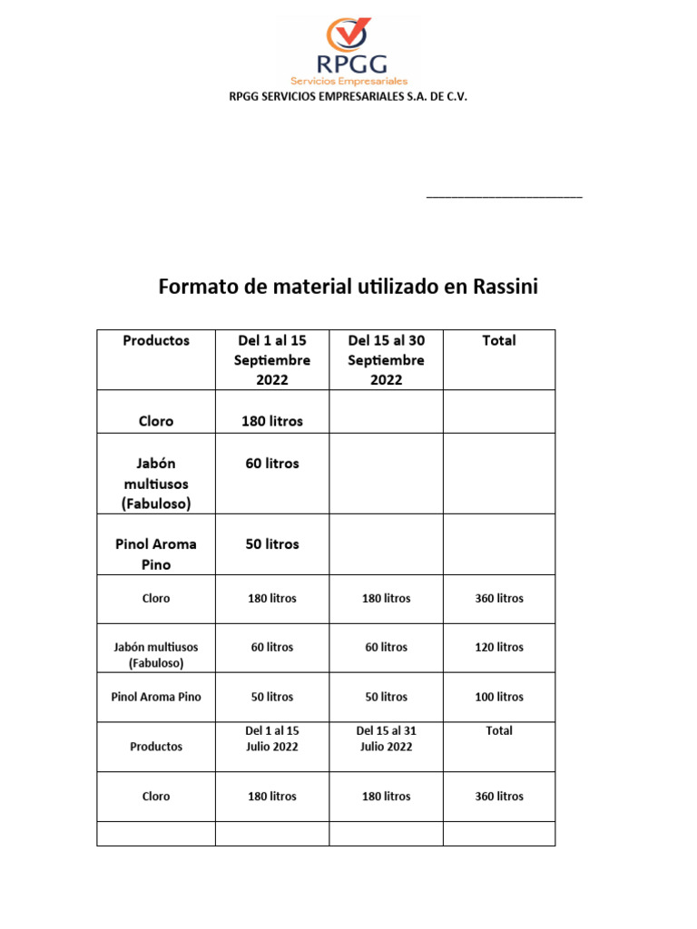 Copia de Formato RASSINI | PDF