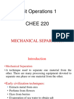 CHEE220 Lecture 2 Mechanical Separation