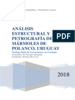 Análisis Estructural Y Petrografía de Los Mármoles de Polanco, Uruguay