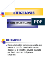 Shigelosis: Docente: Dra. Sheyla Jaldin A