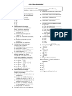 evaluacion matematicas 9°