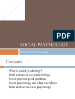 Unit 1. Social Psychology