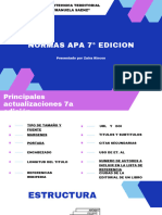 Laminas Presentacion de NORMAS APA 7 EDICION