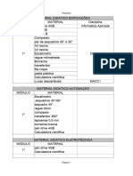 Lista de Materiais 2014