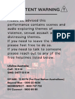 Warning Flyer For Theatre