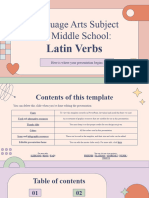 Language Arts Subject For Middle School Latin Verbs
