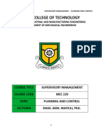 Planning and Control 2