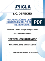 Vulneracion de Derechos Humanos en Trata de Personas