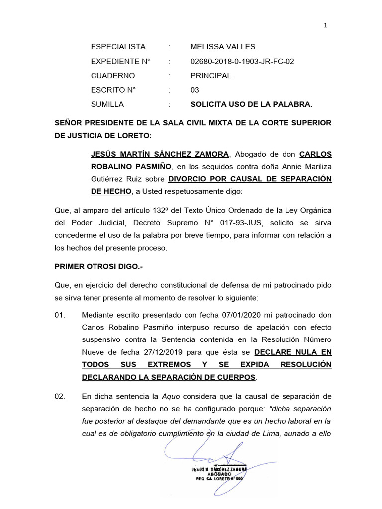 Solicita Uso de La Palabra | PDF | Gobierno | Justicia
