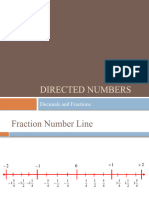 Directed Numbers Fractions and Decimals