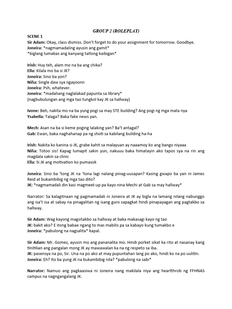 Roleplay Part 1 | PDF